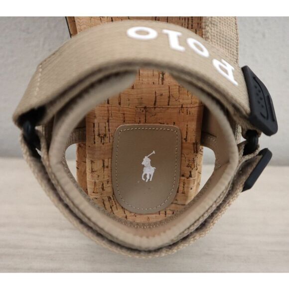 Polo Ralph Lauren Women's Sz 6B Beige Eva Ezra Grosgrain-Strap Sandals - Picture 8 of 13